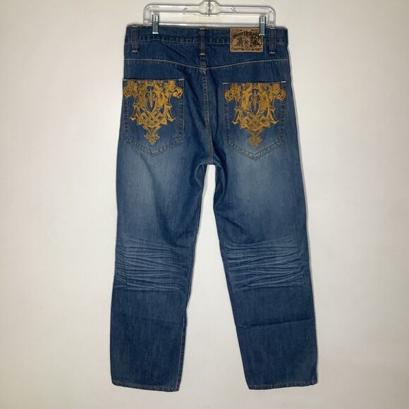 Soutpole Mens Embroidered Pocket Denim Jeans‎ Size 36 x 31 - Picture 3 of 7